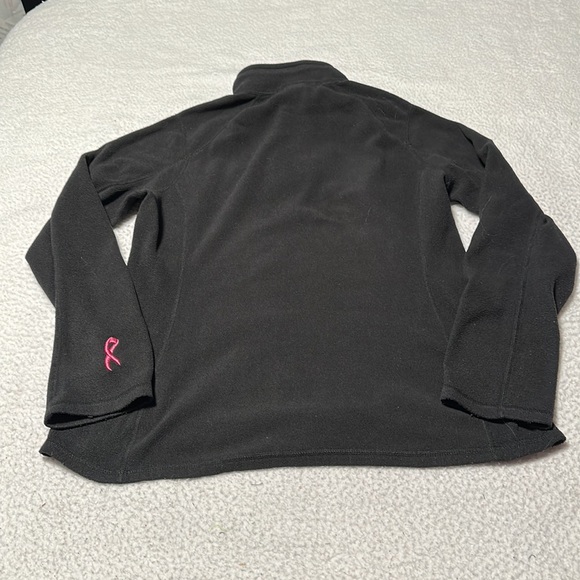 The North Face Black Fleece 1/4 Zip with Breast Cancer Pink Ribbon, EUC, Size M - Picture 9 of 10